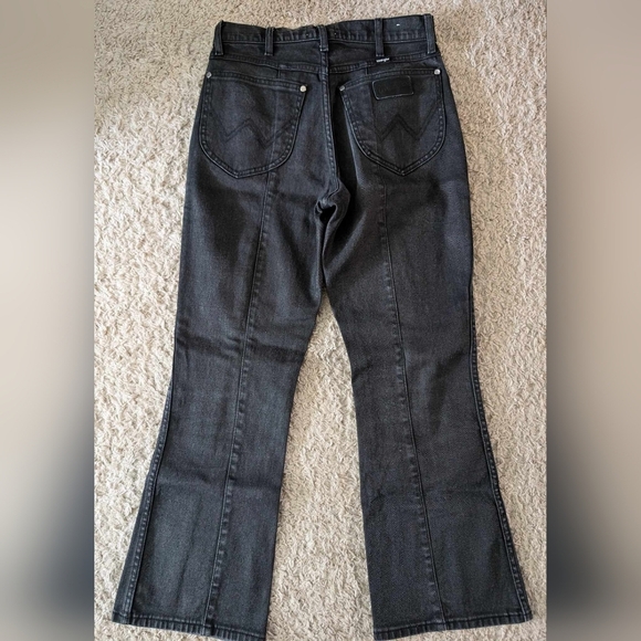 Wrangler x fender guitar limited edition womens black bootcut jeans size 27x28 - Picture 2 of 5